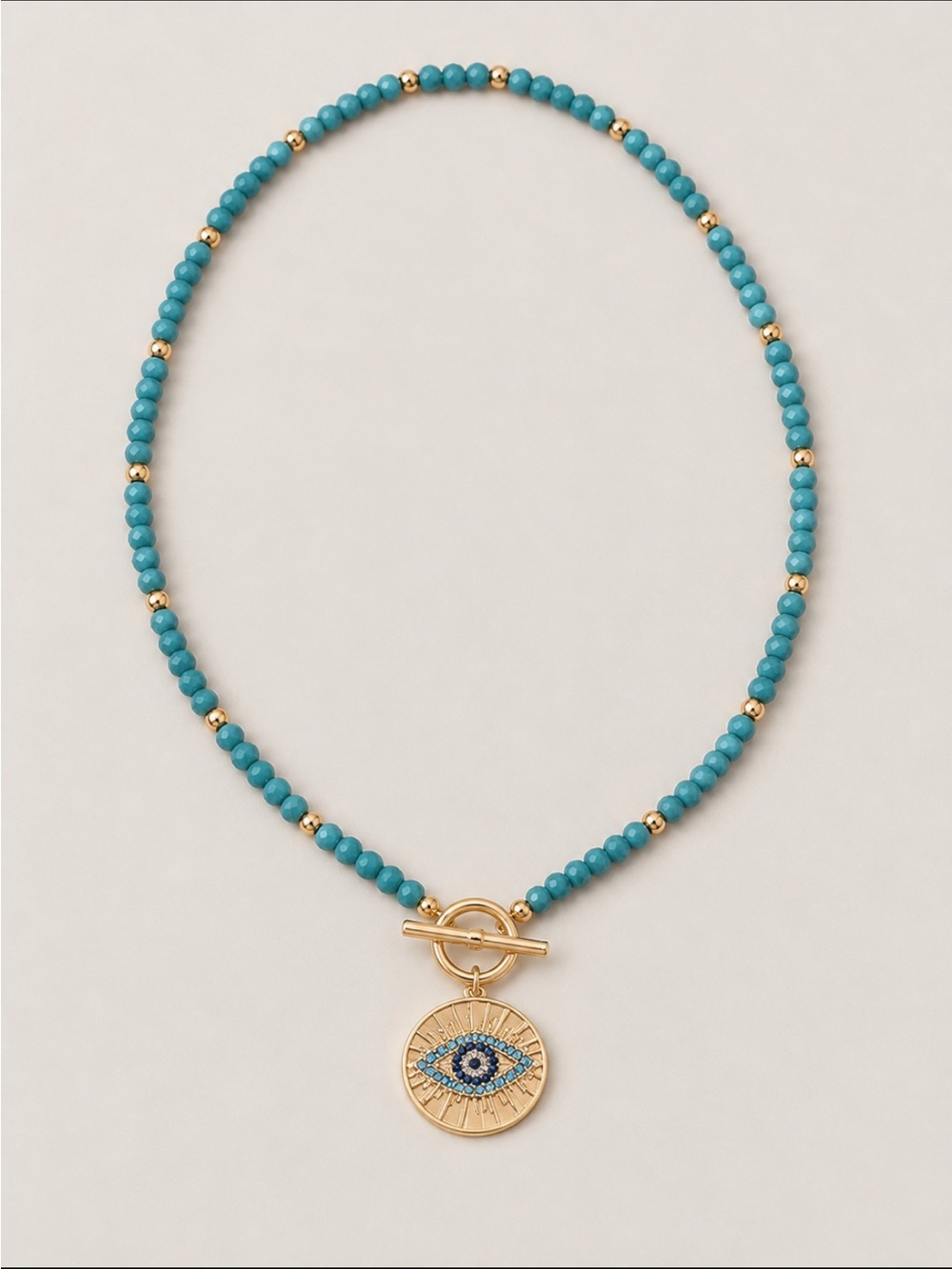 New! Blue Evil Eye Necklace NWOT - Picture 2 of 3
